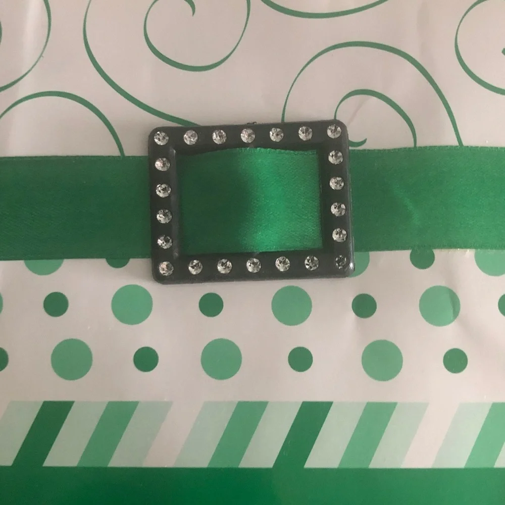 🛍️ Swirl & Polka Dot Gift Bag with Ribbon and Buckle